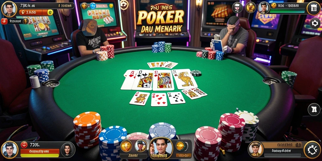 Screenshot gameplay 73K menampilkan keseruan permainan Poker.