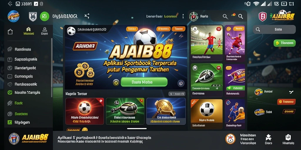 Tampilan antarmuka AJAIB88 saat bertaruh pada olahraga.