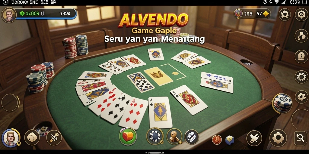 Tampilan gameplay menarik ALVENDO saat bermain Gaple.
