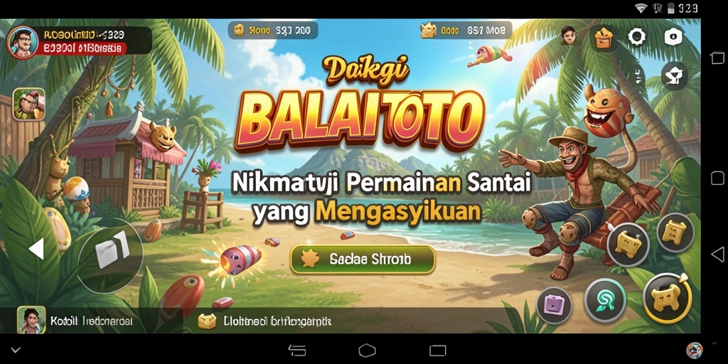Tangkapan layar utama BALAITOTO menampilkan gameplay yang menyenangkan dan santai.