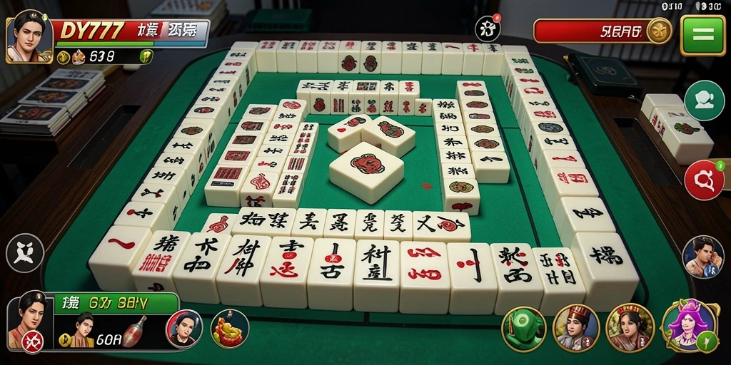 Gameplay seru Mahjong di DY777 dengan grafis menarik.