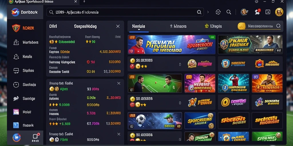 Screenshot IDR89 menampilkan antarmuka taruhan olahraga yang menarik.