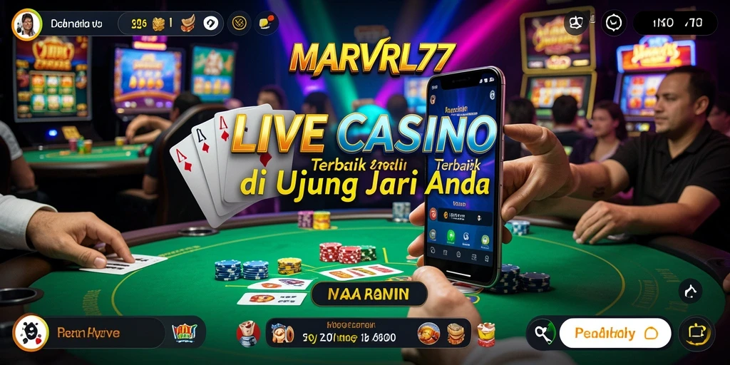 Tampilan gameplay Live Casino yang menarik di MARVRL77.