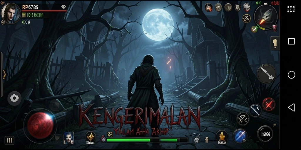 Screenshot menampilkan suasana menyeramkan saat gameplay RP6789.