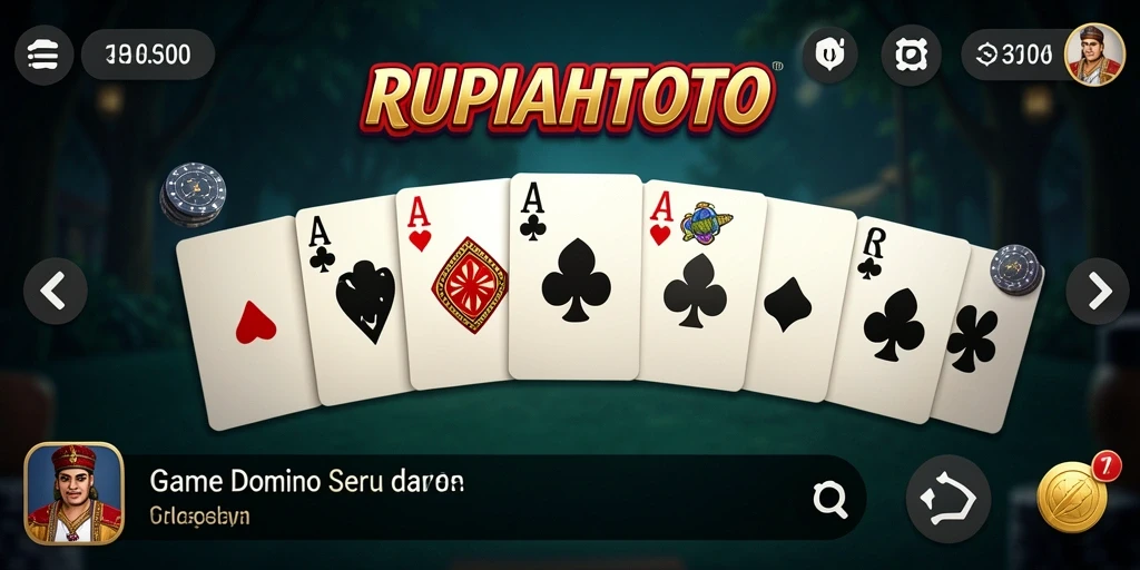 Tampilan seru gameplay RUPIAHTOTO dengan aksi Domino.