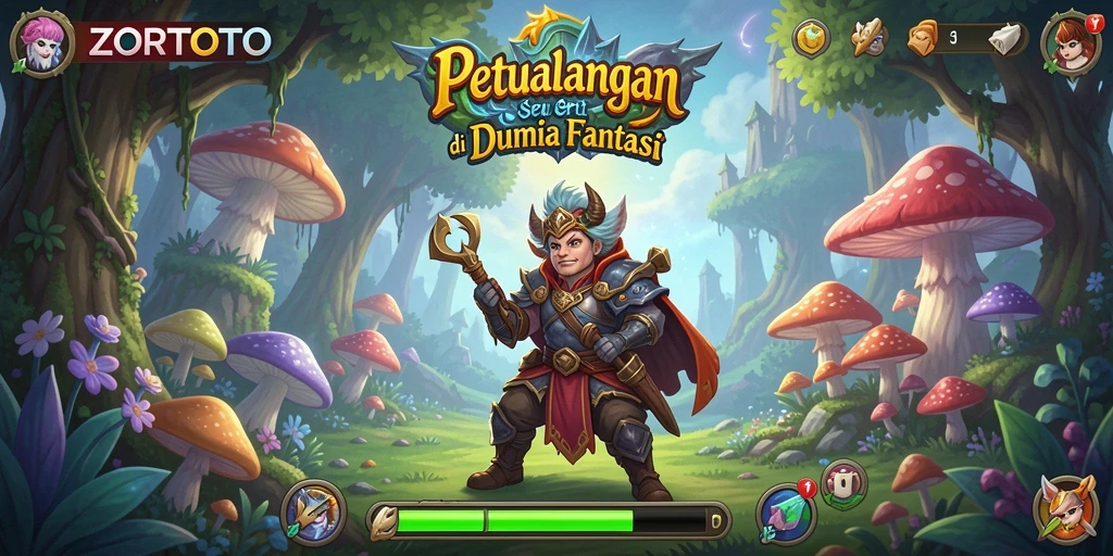 Tampilan gameplay seru dalam ZORTOTO dengan pemandangan menakjubkan.